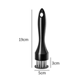 Ergonomic black meat tenderizer tool with stainless steel needles and 19cm size marking - 16 Needles Black Box