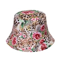 Skull-Anglerhut mit rosa Rosen- und Leopardenmuster im modischen Streetstyle-Design - Rosen-Leopardenmuster (B)