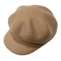 Gorra clásica de lana color camello con corona octagonal y visera corta para invierno - Adulto Ajustable 58cm / Caqui