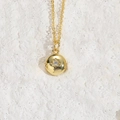 Minimalist gold hexagram star necklace with a sparkling white zircon stone pendant - Round Hexagram