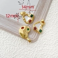 Macro view of heart-shaped 18k gold-plated pendants with dimensions 14mm and 12mm - Style 1-Heart Shape MOP Pendant