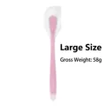 Grande spatola in silicone rosa con testa traslucida per dolci, peso 58g da cucina - Spatola grande semitrasparente / Rosa