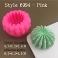 Pink 3D cactus silicone mold for candle making with detailed size specifications - Model 6994 / Pink
