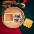 Mini stampo per biscotti di Natale di dicembre con timbro e strumento da forno in 3D - Dicembre