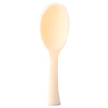 Mestolo per riso in silicone autoportante bianco crema con superficie antiaderente - Arancione trasparente
