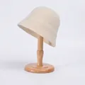 Thickened knitted fisherman hat for women in cream white with soft wool texture - Thickened / Thickened Beige