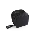 Trousse à maquillage noire double couche en nylon avec poignée latérale robuste - Tout Noir Petit