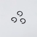Three pieces of 1.2x8mm black painted metal open rings for DIY jewelry making - Black