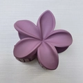 Purple plumeria hair claw clip with matte finish for stylish women hair styling - Medium Matte Style / 6cm / Burgundy