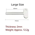 Spremi tubetto grande in acciaio inossidabile a forma di T, dimensioni 79 mm per 60 mm - Taglia Grande Sfusa