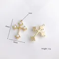 Golden heart-shaped cross pendant with white pearls, size 29x20mm for DIY jewelry - 10# Classic Pearl Cross