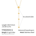 Tabella delle taglie dettagliata della collana a Y con stella in oro 18 carati e info - Stile Stella a Otto Punte Dorata (YYN025033-G)