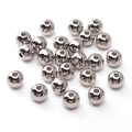 Polished silver loose beads for DIY jewelry making in a scattered layout - White Gold 2.5mm