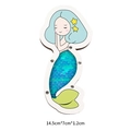 Mermaid shaped wooden piggy bank with blue sequins and acrylic panel for kids - Sequin Mermaid