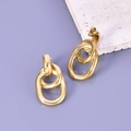 Boucles d'oreilles géométriques torsadées en acier inoxydable plaqué or 18 carats - Or 18K