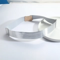 Cintura vintage francese con strisce metalliche argentate ed elastico grigio moderno - Argento