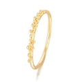 Detailed view of adjustable golden ring featuring clustered metallic beads in bubble style - Bubble Bead Cluster