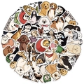 Set van 50 schattige handgetekende hond stickers voor laptop en koffer decoratie - Ontmoet Puppy Hand Account Stickers