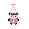 Metoo Plüsch-Umhängetasche im rosa Panda-Design mit weichem, gewebtem Schultergurt - Panda