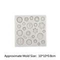 White button and flower silicone mold for DIY resin crafts and baking decoration - 2# Gray / 10*10*0.8cm
