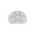 White silicone bow mold for DIY fondant and resin clay craft jewelry making - No. 2 (15-84) / Gray