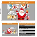 Christmas window decals with Santa, snowman and reindeer motifs, size 45x60cm for decor - Style YCSD037 (45*60cm)
