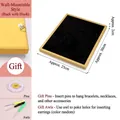 Black velvet jewelry display board with gold edge, 25x30cm size with hooks and pins - Jewelry Background Board (Black Velvet) 30*25*2CM