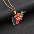 Gold Afghanistan Flag Necklace