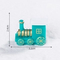 Miniature mint green retro train figurine for Christmas DIY micro landscape decor - 3.2x2.4cm / 2# Green Locomotive