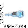 Detailed embroidery patch of blue telescope showing 6.5cm length measurement on white background - Telescope Style (12号)