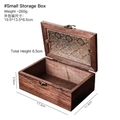 Vintage small brown wood storage box with floral embossed glass and 260g weight spec - Begonia Glass Storage Box - Small