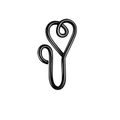 Minimalistischer herzförmiger schwarzer Nasenclip aus Edelstahl ohne Piercing-Design - Stil 2 Schwarz