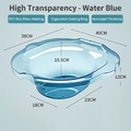 Ergonomic water blue transparent PET sitz bath for postpartum and hemorrhoid care - First Gen Classic / Transparent Blue