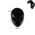 Poliertes schwarzes Alien-Schädel Magnet-Ohrgewicht aus Edelstahl für Tunnel - Edelstahl / Alien / Schwarz