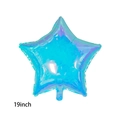 19 Inch Iridescent Blue Star Balloon