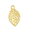 Golden hollow leaf pendant made of stainless steel for DIY jewelry making - Gold Hollow Leaf 1