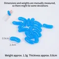 Himmelblauer halbmondförmiger Gummibonbon-Anhänger aus Harz für DIY-Deko-Projekte - 2.3cm Große Blaue Geleebohne
