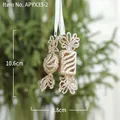 Set of two gold glitter candy Christmas tree hanging ornaments with white silk ribbons - Champagne Candy Pendant
