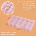 Transparent 10-compartment PP plastic storage box for small parts 17.5x8.8x3cm - 17.5 Fixed 10-Compartment (17.5x8.8x3cm)