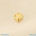Ciondolo a cuore placcato oro 18k lucido 11x9mm per collane e bracciali fai da te - Cuore Dorato 11x9mm(KLJ10069-Z)