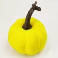Yellow velvet artificial pumpkin decoration for Thanksgiving and autumn harvest festivals - 10cm / Goose Yellow