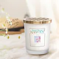 Juicy White Peach car solid fragrance in white frosted 100ml bottle with gold cap - White Peach / 190g