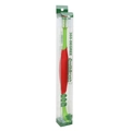 Dual-head pet toothbrush with green handle and red non-slip grip for dogs and cats - Grass Green