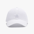 Breathable white mesh baseball cap with minimalist square logo for outdoor sports - Adjustable / White