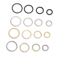 316L stainless steel seamless piercing rings in four colors and various sizes - 8mm / Silver