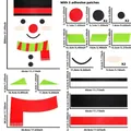 DIY Christmas snowman felt door sticker kit for holiday party home decorations - Snowman with Large Scarf
