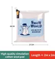 Tappetino di neve artificiale 2m x 2m per decorazione vetrine natalizie e scene - Coperta di Cotone 2*2m