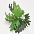 Feuille de monstera et palmier artificielle en vert vif pour décoration et art floral - 9-Têtes Philodendron