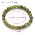 Detail von 8mm grünen Natursteinperlen Armband mit 19-20cm Umfang und einem Gewicht von 18,4g - 8mm Perlen / Südlicher Heller Chalcedon (AB855-15)