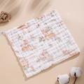 30x30cm soft cotton baby washcloth featuring watercolor forest animal prints - Forest Deer